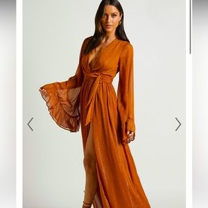 ShowPo Dangerous Women Maxi Dress Burnt Orange Size 2